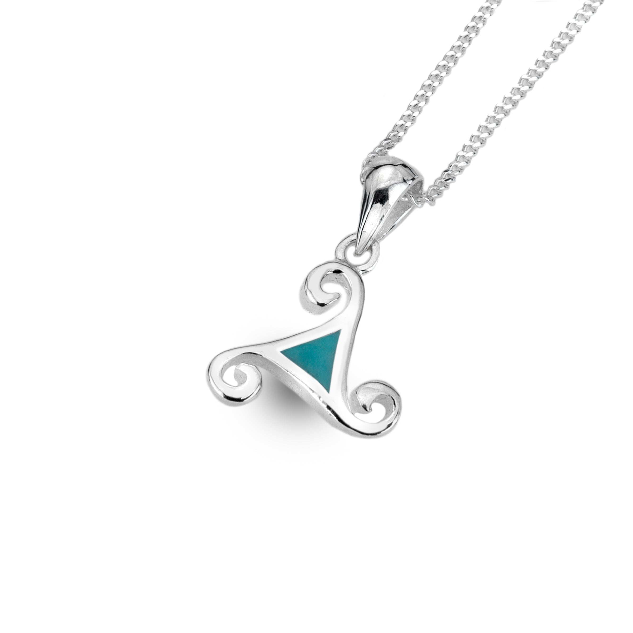 Turquoise triskele pendant